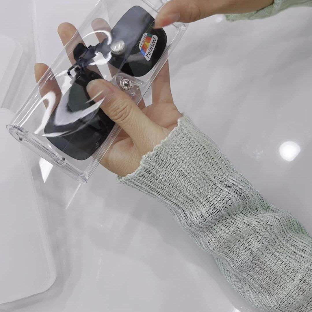 透明眼镜盒塑料近视镜盒超轻便携老花眼睛盒男女收纳盒墨镜