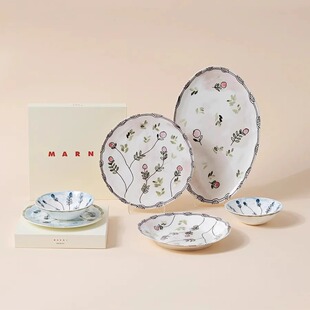【新品】Serax Marni蓝莓骨瓷餐具西餐盘平盘牛排盘子家用甜品盘