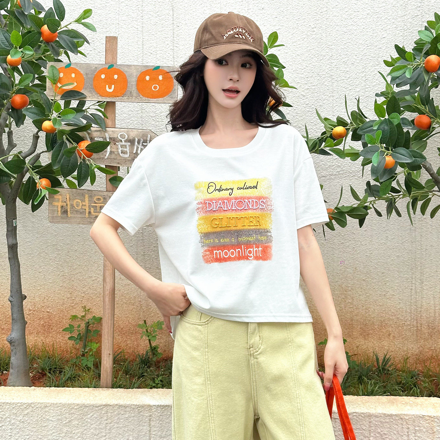 夏季韩版字母宽松显瘦短袖T恤女