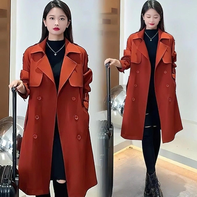 时尚韩系风衣外套女2025春秋