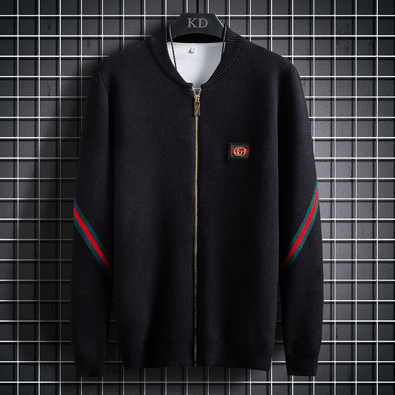 Sweater men's autumn wear youth knitted jacket cardigan Korean spring and autumn top student's fitness trend