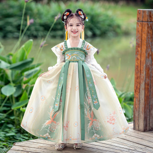 儿童节公主裙女童春夏改良汉服儿童连衣裙2026新款中国风女孩唐装