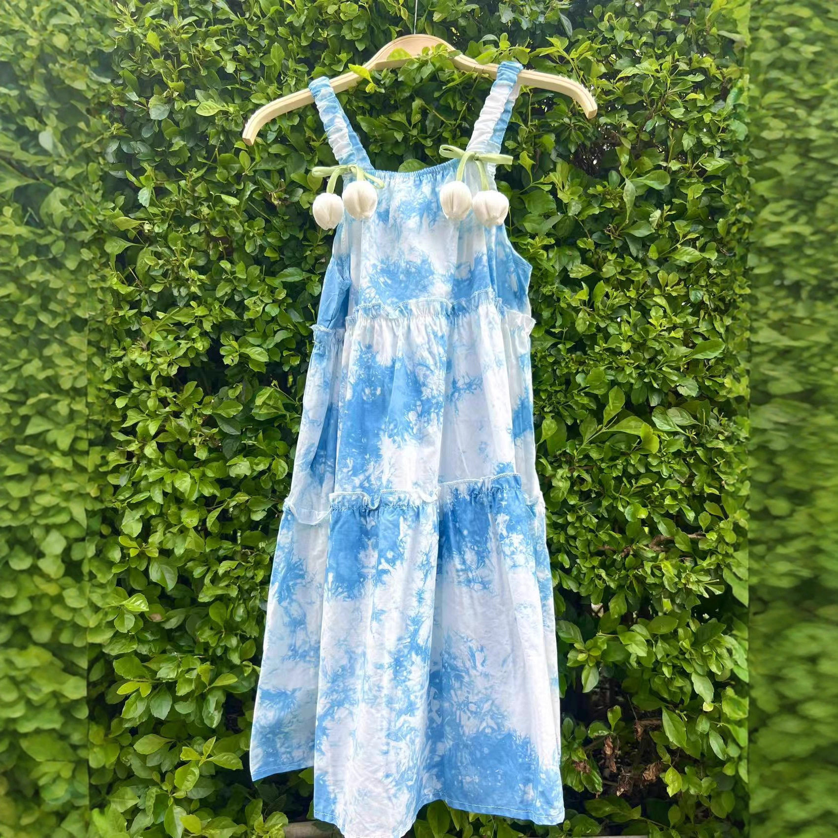 2025夏季新款云南手工扎染吊带连衣裙女童小清新甜美吊带儿童裙女,童装/婴儿装/亲子装,连衣裙,淘宝优惠券,粉丝福利购,淘宝优惠卷