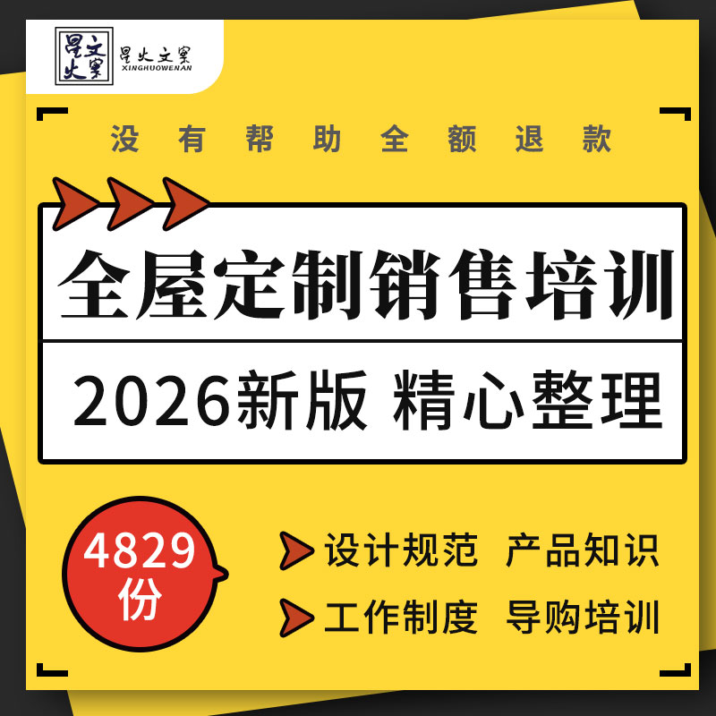 全屋定制橱柜衣柜产品知识设计规范工作制度导购销售话术培训资料