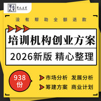 艺术教育机构培训学校可行市场分析前期筹备划创业计划书运营手册