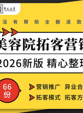 美容院会所开业节日促销合作活动策划方案拓客模式话术会销方案例