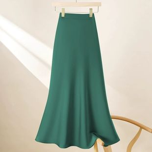 垂感显瘦中长款 新款 包臀黑色半身裙 气质鱼尾裙女2026夏季 纯色大码