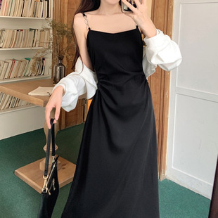 气质显瘦长裙 小个子法式 赫本风辣妹吊带连衣裙子女夏季 2025年新款