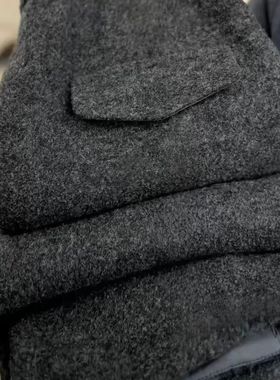 原版复合真超休闲羊毛9分裤弯刀裤加绒加厚新款香蕉阔腿裤时尚瘦