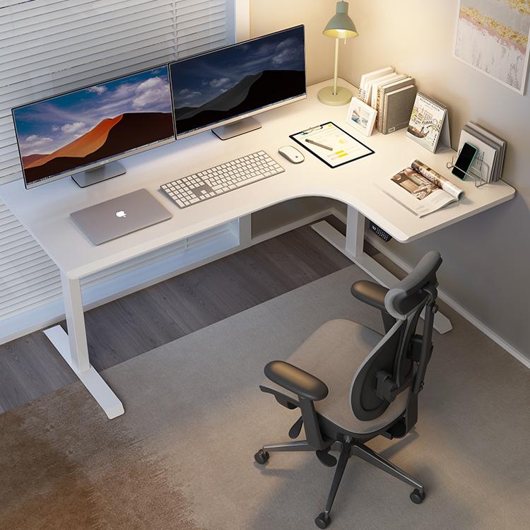 普格瑞司电动升降桌拐角桌家用L型转角桌站立办公桌电脑桌学习桌