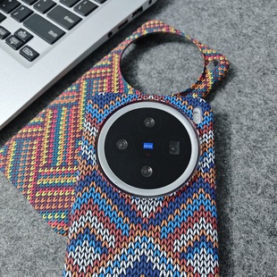 夜光浮雕适用VIVOX200手机壳X300手机套X100ultra火山口X200Promini硬壳X200Ultra半包防摔碳纤维纹波西米亚