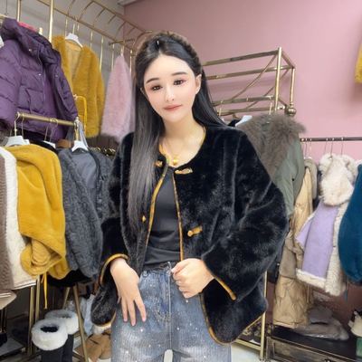 2025新款皮草外套女短款小个子年轻时尚百搭显瘦外套双面穿1175