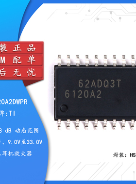 原装正品 贴片 TPA6120A2DWPR SOIC-20 音频功率放大器芯片芯片