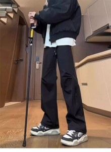 机能冲锋裤男生欧货防水工装裤潮牌男夏季薄款直筒休闲登山长裤子