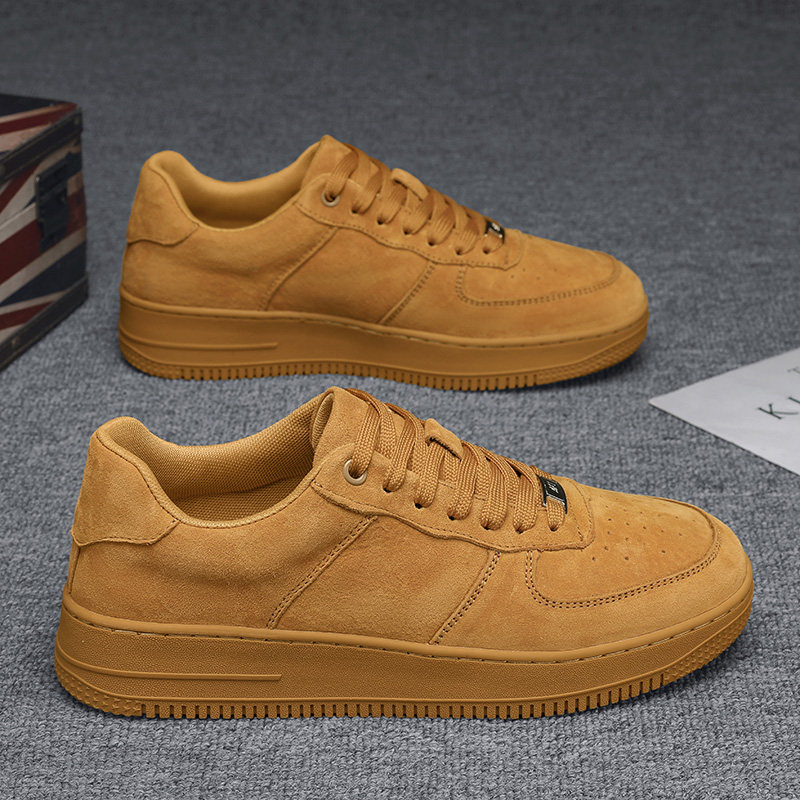 猪八革真皮板鞋绒面男子运动休闲鞋平底青年学院风潮鞋2026新款鞋,流行男鞋,休闲板鞋,淘宝优惠券,粉丝福利购,淘宝优惠卷