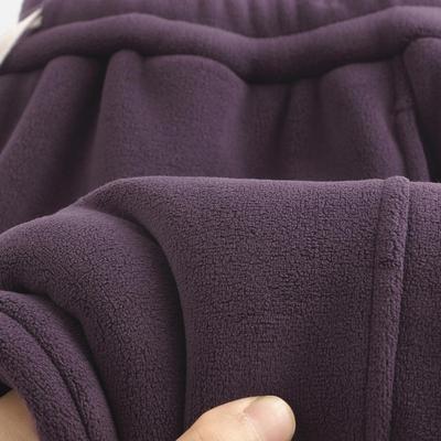 紫色更有韵味！酱紫色500G重磅奥粒绒束脚卫裤女厚实保暖抽绳长裤