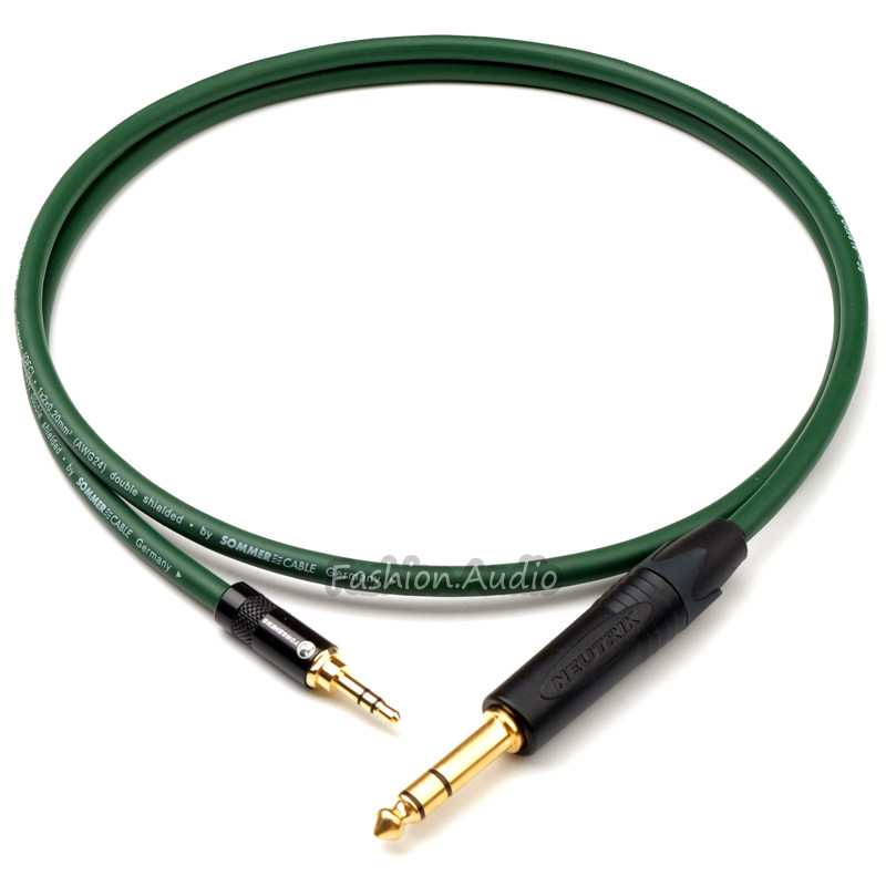 德国sommer苏默albedo mkii 绿精灵3.5大三芯转trs 6.5平衡信号线