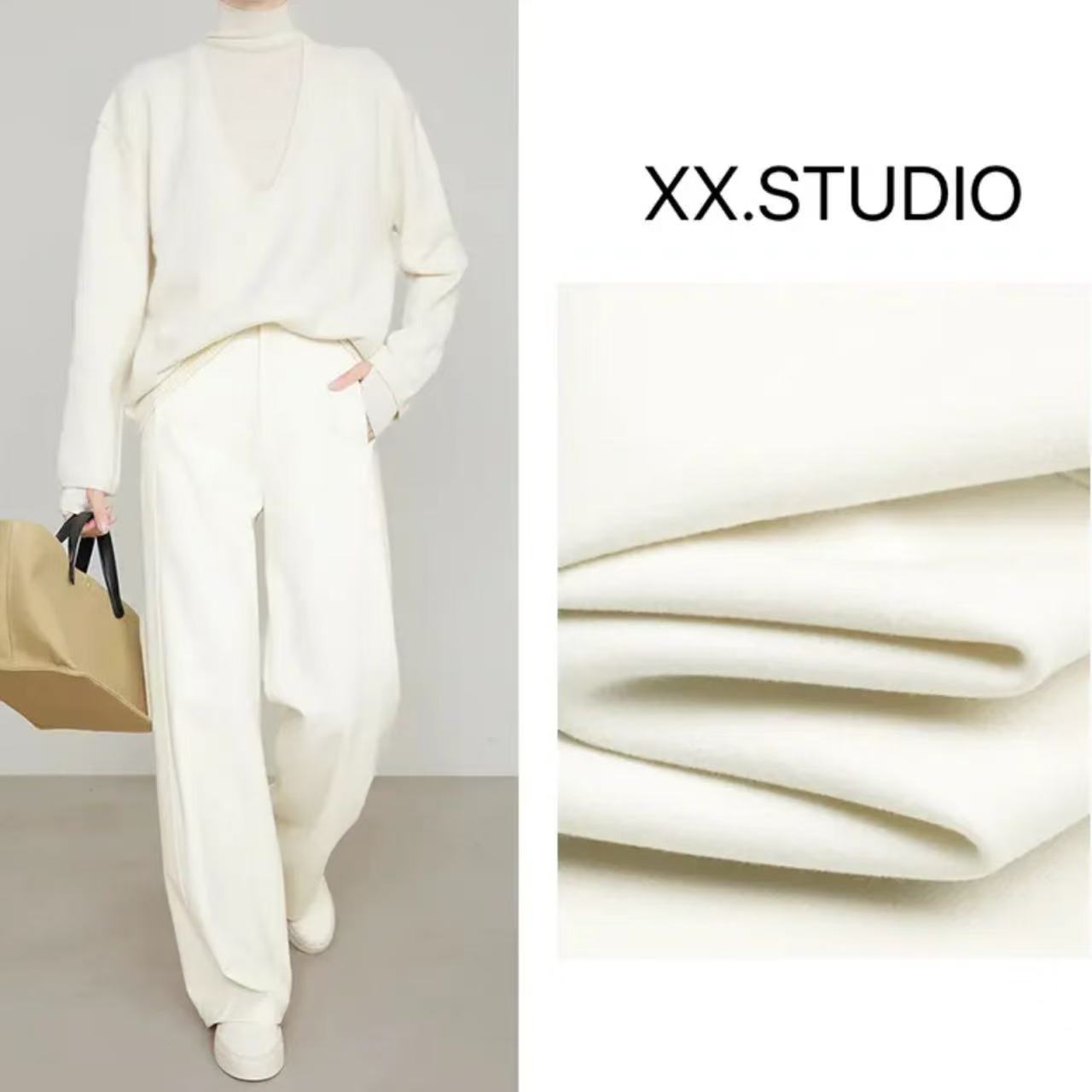 加厚醋酸羊毛直筒裤女软糯不臃肿