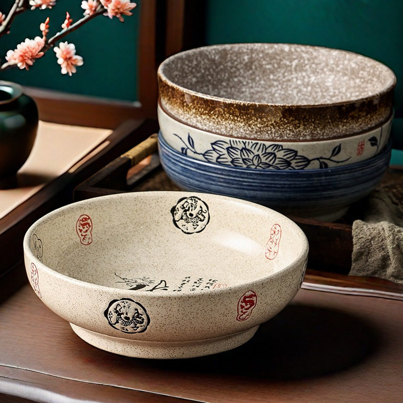 日式陶瓷和风多款汤碗大盆酸菜鱼碗干锅碗聚会手绘釉下彩9寸大碗