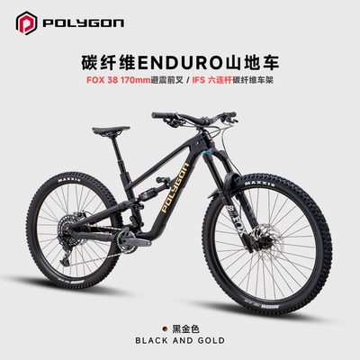 POLYGONN8进口碳纤维软尾山地车