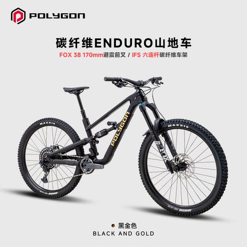 POLYGONN8进口碳纤维软尾山地车