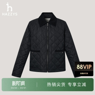 宽松棉服女士年秋冬外套 Hazzys哈吉斯短款 商场同款