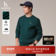 休闲纯色圆领上衣潮 空气层卫衣秋季 多色可选 Hazzys哈吉斯男士