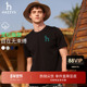 T恤男宽松上衣 LOGO纯棉短袖 100%棉 Hazzys哈吉斯夏季
