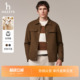 毛呢上衣翻领夹克式 短款 休闲保暖羊毛外套 男士 Hazzys哈吉斯秋冬季