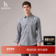 商场同款 2025秋季 Hazzys哈吉斯男士 长袖 衬衫 新款 细千鸟格衬衣