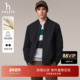 秋季 甄选 Hazzys哈吉斯男士 休闲夹克纯色长袖 挺括通勤外套上衣