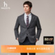 外套男羊毛西服商务上衣 单西两粒扣西装 Hazzys哈吉斯秋季 休闲时尚