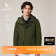 保暖外套时尚 冬季 Hazzys哈吉斯男士 鸭绒男装 三合一羽绒服