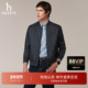 HAZZYS哈吉斯休闲时尚 秋冬棒球领棉服男通勤保暖纯色长袖 外套上衣
