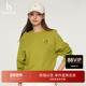 Hazzys哈吉斯长袖 运动上衣女装 宽松卫衣女士秋季 休闲圆领T恤时尚