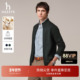 外套休闲保暖开衫 Hazzys哈吉斯秋季 男立领羊毛混纺针织衫 毛衣上衣