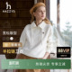 Hazzys哈吉斯半拉链卫衣女时尚 甄选 潮流宽松通勤翻领上衣 秋季