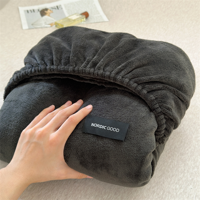 新款牛奶绒床笠秋冬加厚床罩套