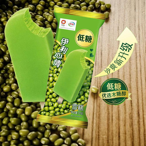伊利心情低糖版绿豆绿色心情雪糕