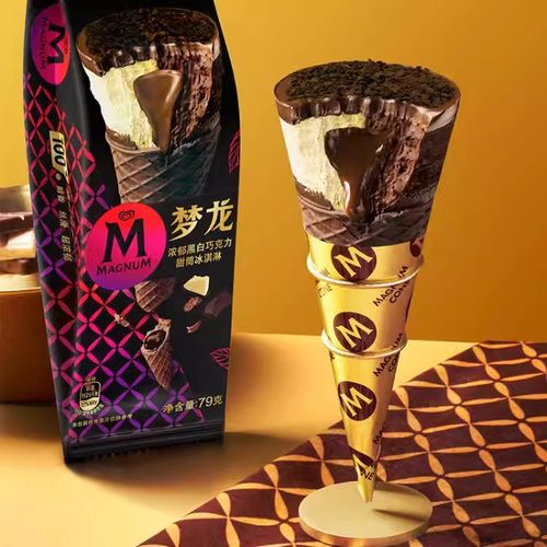 和路雪梦龙浓醇生椰拿铁味甜筒