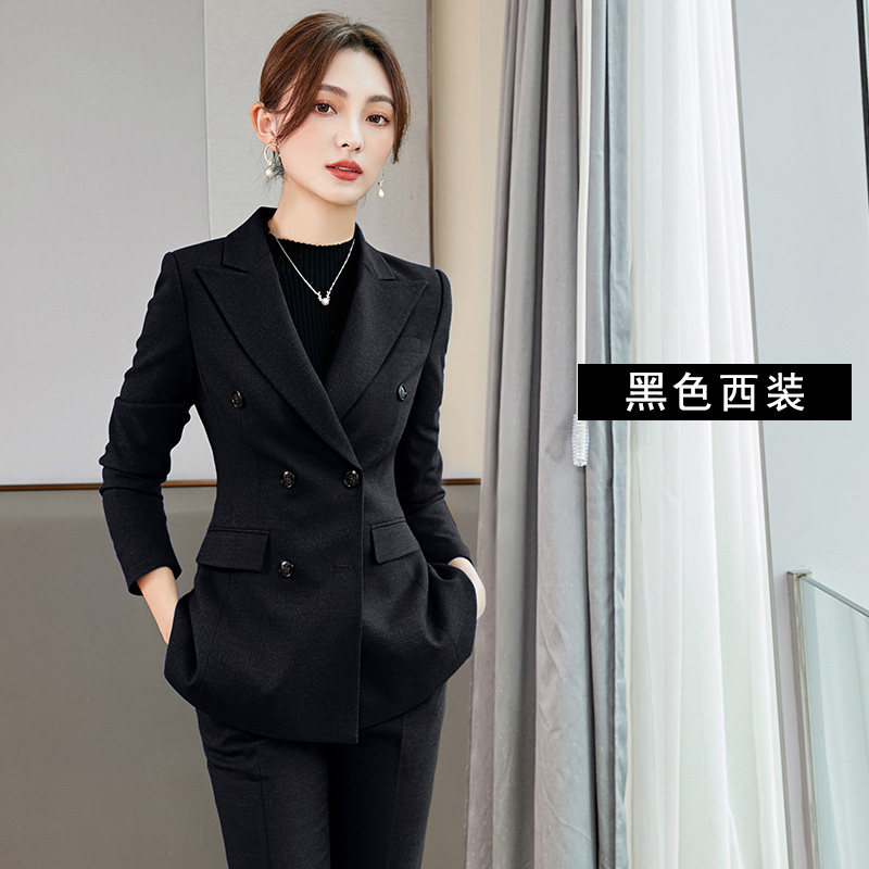 고급 CEO 양복 여성스러운 기질 한국식 직장 비즈니스 양복 정식 전문 양복 두꺼운 가을 겨울 양복