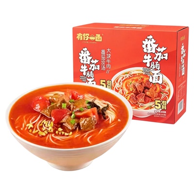 临期特价 有你一面番茄牛肉面615g大块牛肉番茄浓汤夜宵正餐