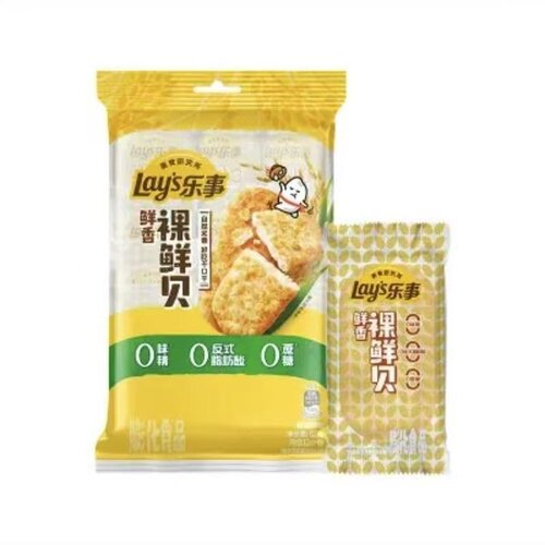 临期特价Lays 乐事 鲜香裸仙贝原味62g内12小包0蔗糖休闲零食饼干