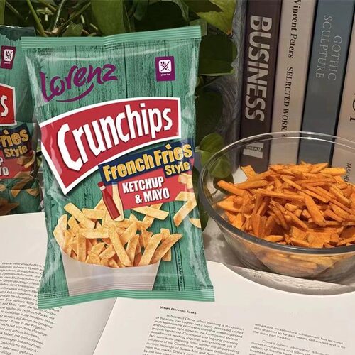 临期特价 波兰进口劳仑兹法式番茄蛋黄酱味芝士味原切薯脆片90g