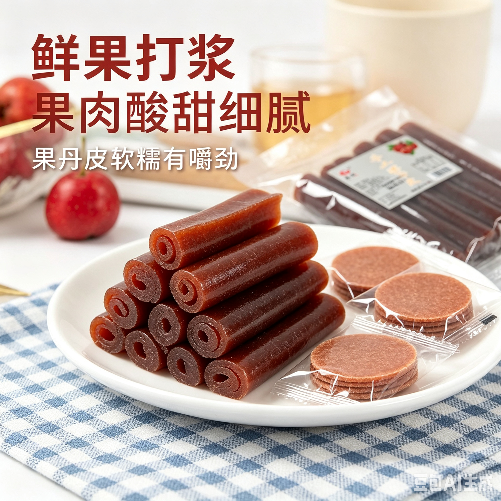 新品特价 恰春 手工果丹皮400g/山楂片360g干果脯蜜饯休闲小零食