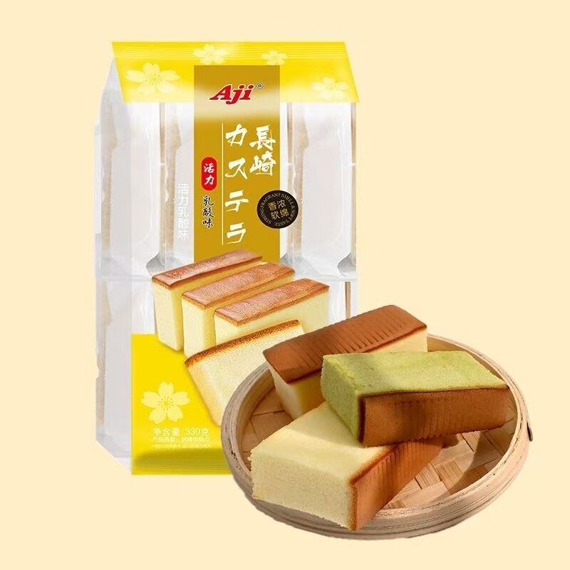 临期特价 Aji长琦蛋糕活力乳酸菌味330g网红小蛋糕面包糕点零食