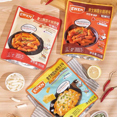 临期特价 韩国进口意文原味/辣味年糕353g袋装炒年糕烹饪炒年糕