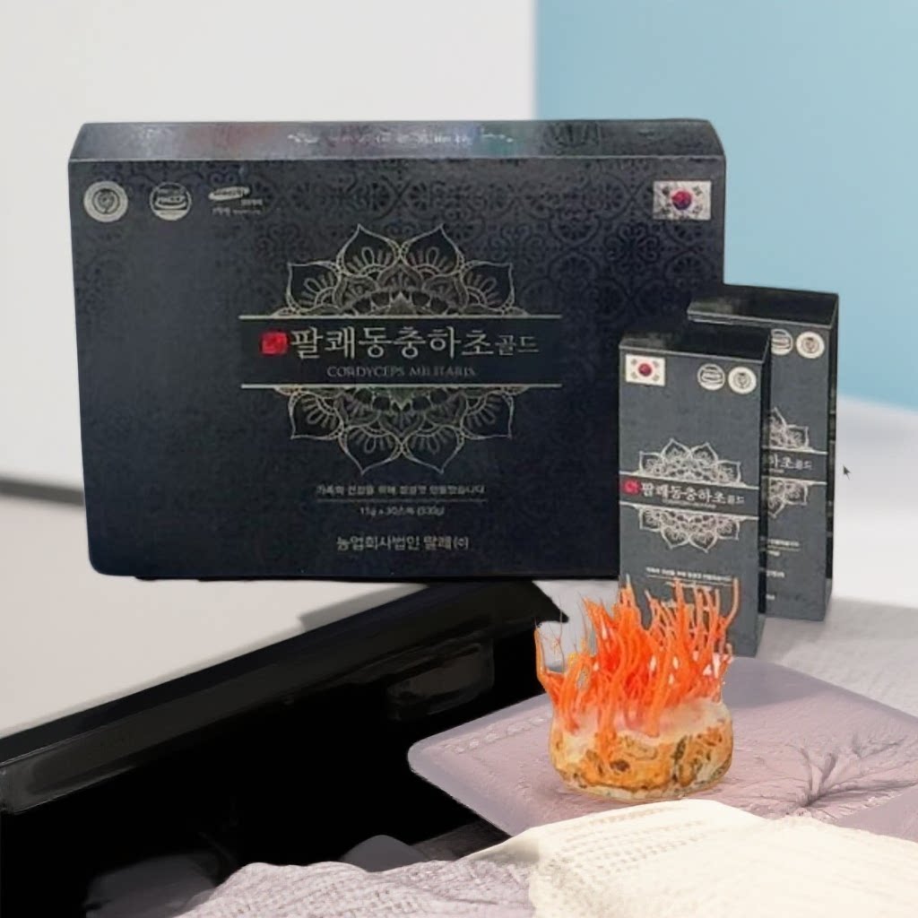 临期特价 韩国进口八爽蛹虫草浓缩膏饮料浓浆330g(30袋) 冲调饮品