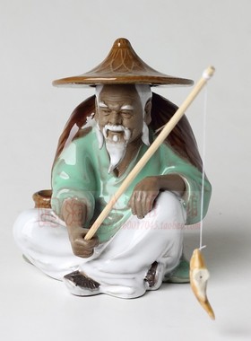 客厅桌面摆件渔翁独钓寒江