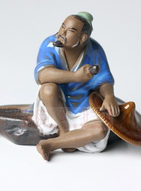 客厅办公桌面人物摆件耕农